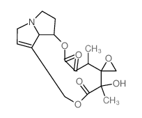21-Norsenecionan-11,16-dione, 13,19-epoxy-12-hydroxy-14-methyl-, (14beta)-结构式