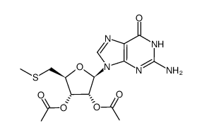 2',3'-di-O-acetyl-5'-S-methyl-5'-thioguanosine Structure