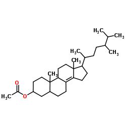 Ergost-8(14)-en-3-yl acetate structure