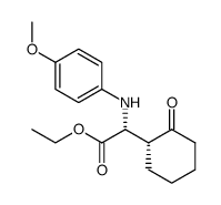 (2R,1'R)-ethyl 2-(p-methoxyphenylamino)-2-(2'-oxocyclohex-1'-yl)-acetate结构式