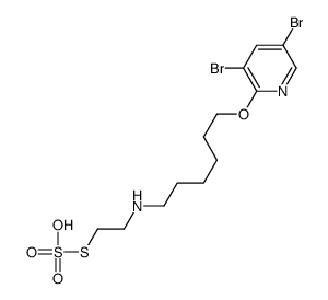 3,5-dibromo-2-[6-(2-sulfosulfanylethylamino)hexoxy]pyridine结构式