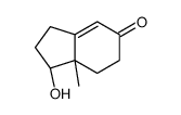 (1R,7aR)-1-hydroxy-7a-methyl-2,3,6,7-tetrahydro-1H-inden-5-one结构式