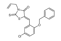 5-[(5-chloro-2-phenylmethoxyphenyl)methylidene]-3-prop-2-enyl-2-sulfanylidene-1,3-thiazolidin-4-one Structure