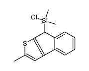 chloro-dimethyl-(2-methyl-4H-indeno[2,3-b]thiophen-4-yl)silane结构式