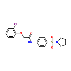 2-(2-Chlorophenoxy)-N-[4-(1-pyrrolidinylsulfonyl)phenyl]acetamide Structure