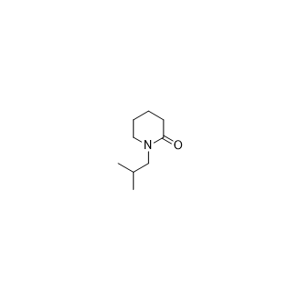 1-(2-甲基丙基)哌啶-2-酮结构式