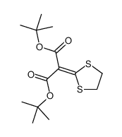 ditert-butyl 2-(1,3-dithiolan-2-ylidene)propanedioate结构式
