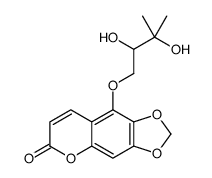 5-[(2,3-Dihydroxy-3-methylbutyl)oxy]-8H-1,3-dioxolo[4,5-h][1]benzopyran-8-one结构式