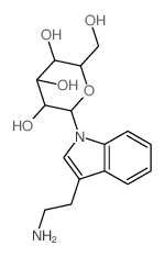 2-[3-(2-aminoethyl)indol-1-yl]-6-(hydroxymethyl)oxane-3,4,5-triol Structure