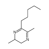 (9ci)-2,3-二氢-2,5-二甲基-6-戊基吡嗪结构式