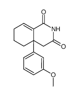 4a-(m-Methoxyphenyl)-1,3-diketo-1,2,3,4,4a,5,6,7-octahydroisoquinoline结构式