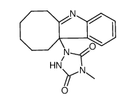 1-(6,7,8,9,10,11-hexahydro-11aH-cycloocta[b]indol-11a-yl)-4-methyl-1,2,4-triazolidine-3,5-dione结构式