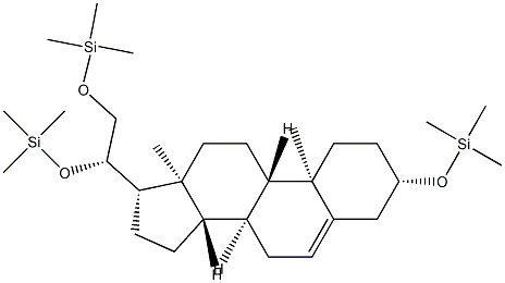 (20S)-3β,20,21-Tris(trimethylsiloxy)pregn-5-ene结构式