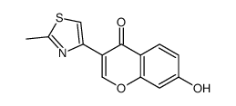 7-hydroxy-3-(2-methyl-1,3-thiazol-4-yl)chromen-4-one结构式