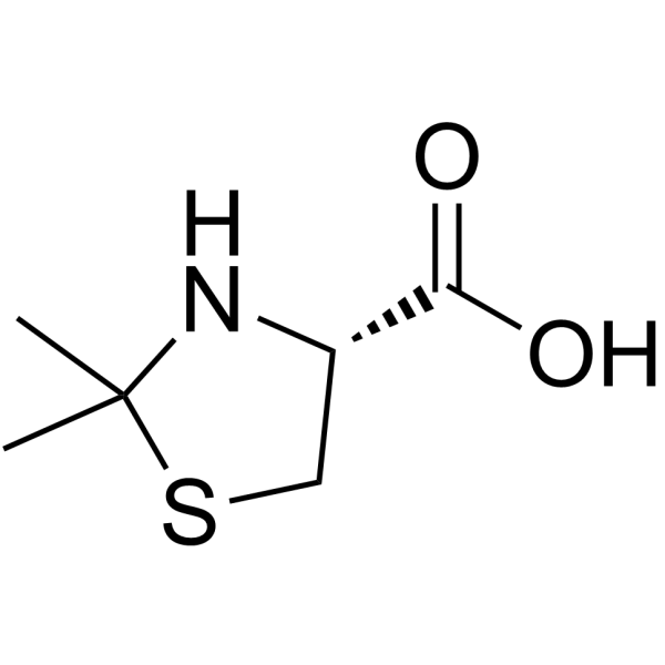 (4R)-2,2-Dimethyl-4-thiazolidinecarboxylic Acid Structure