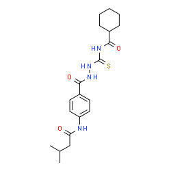 N-[(2-{4-[(3-methylbutanoyl)amino]benzoyl}hydrazino)carbonothioyl]cyclohexanecarboxamide picture