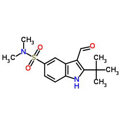 3-Formyl-N,N-dimethyl-2-(2-methyl-2-propanyl)-1H-indole-5-sulfonamide Structure