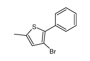 3-bromo-5-methyl-2-phenylthiophene Structure