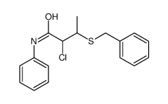 3-benzylsulfanyl-2-chloro-N-phenylbutanamide Structure