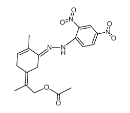 9-Acetoxyisocarvon-2,4-dinitrophenylhydrazon Structure