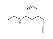 N-ethyl-3-prop-2-ynylhex-5-en-1-amine Structure