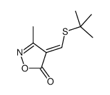 4-(tert-butylsulfanylmethylidene)-3-methyl-1,2-oxazol-5-one结构式