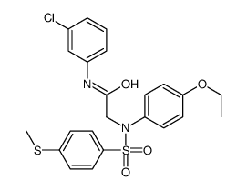 N-(3-chlorophenyl)-2-(4-ethoxy-N-(4-methylsulfanylphenyl)sulfonylanilino)acetamide Structure