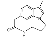 2-methyl-5,6,7,8-tetrahydro-10H-1,11-etheno-pyrrolo[1,2-e][1,5]diazecin-9-one结构式