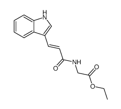 N-(3t-indol-3-yl-acryloyl)-glycin-ethyl ester结构式