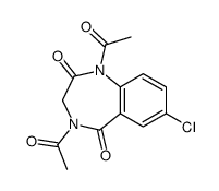 1,4-diacetyl-7-chloro-3H-1,4-benzodiazepine-2,5-dione结构式
