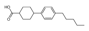 4-(4-Pentyl-phenyl)-cyclohexanecarboxylic acid Structure