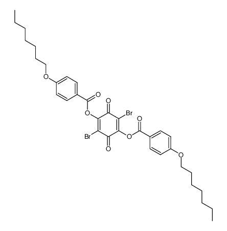 2,5-Dibrom-3,6-bis-(p-heptyloxybenzoyloxy)-1,4-benzochinon结构式