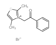Thiazolium,2,4-dimethyl-3-(2-oxo-2-phenylethyl)-, bromide (1:1) picture