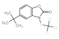 2(3H)-Benzoxazolone,5-(1,1-dimethylethyl)-3-[(trichloromethyl)thio]- Structure