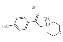 Morpholinium,4-methyl-4-[2-(4-methylphenyl)-2-oxoethyl]-, bromide (1:1) Structure