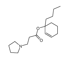 (1-butylcyclohex-2-en-1-yl) 3-pyrrolidin-1-ylpropanoate结构式