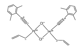 [Pt(σ-allyl)(2,6-dimethylphenylisocyanide)Cl]2 Structure