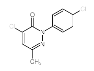 4-chloro-2-(4-chlorophenyl)-6-methyl-pyridazin-3-one structure