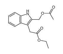 ethyl 2-acetoxymethylindol-3-ylacetate Structure