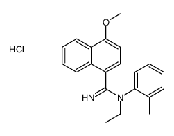 ethyl-(4-methoxynaphthalene-1-carboximidoyl)-(2-methylphenyl)azanium,chloride结构式
