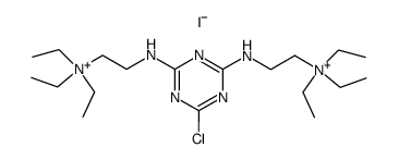 6-chloro-N2,N4-bis-(2-triethylammonio-ethyl)-[1,3,5]triazine-2,4-diyldiamine, diiodide结构式