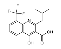 4-hydroxy-2-(2-methylpropyl)-8-trifluoromethyl-quinoline-3-carboxylic acid结构式