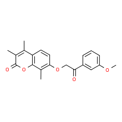 7-[2-(3-methoxyphenyl)-2-oxoethoxy]-3,4,8-trimethylchromen-2-one structure