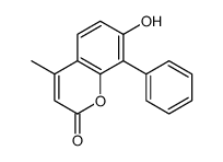 7-hydroxy-4-methyl-8-phenylchromen-2-one Structure