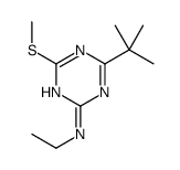 4-tert-butyl-N-ethyl-6-methylsulfanyl-1,3,5-triazin-2-amine结构式