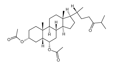 3α,6α-dihydroxy-5β-cholestan-24-one diacetate Structure