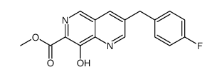 3-(4-fluorobenzyl)-8-hydroxy-1,6-naphthyridine-7-carboxylic acid methyl ester Structure