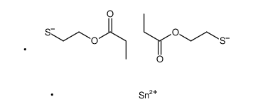 4,4-dimethyl-9-oxo-8-oxa-3,5-dithia-4-stannaundecyl propionate结构式