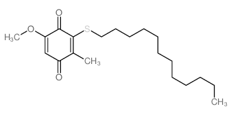 3-dodecylsulfanyl-5-methoxy-2-methyl-cyclohexa-2,5-diene-1,4-dione structure