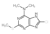 8-chloro-N,N-dimethyl-2-methylsulfanyl-5H-purin-6-amine structure